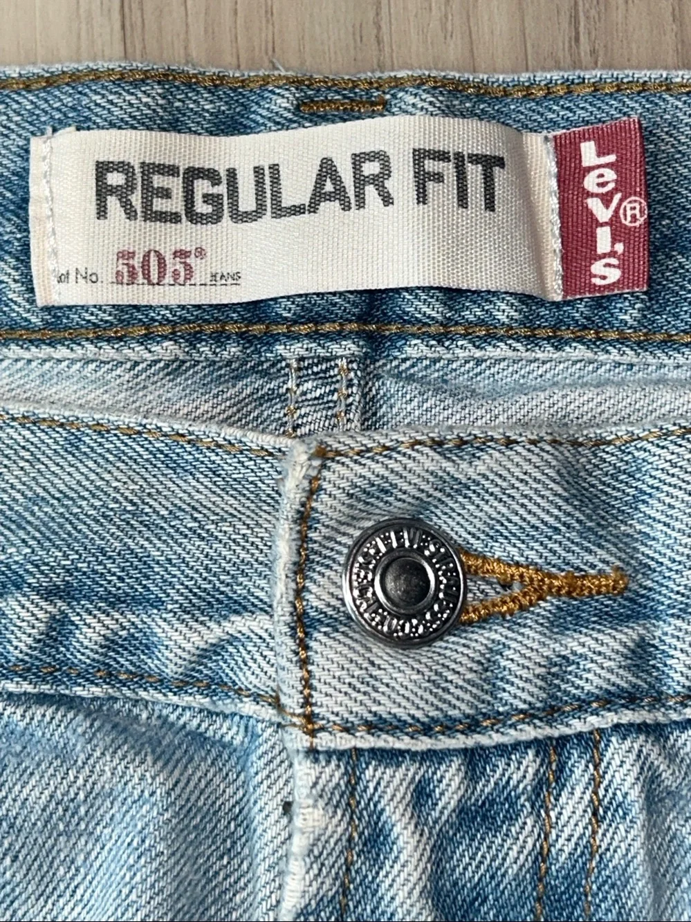 Levi's 505 Regular Fit Straight Leg Jeans Light Wash Y2K 2000s Vintage Authentic